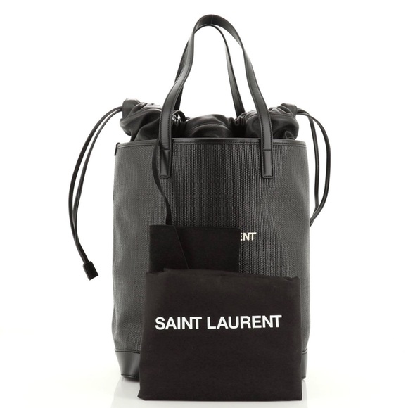 Saint Laurent Teddy Tote Canvas with Leather - Picture 2 of 4